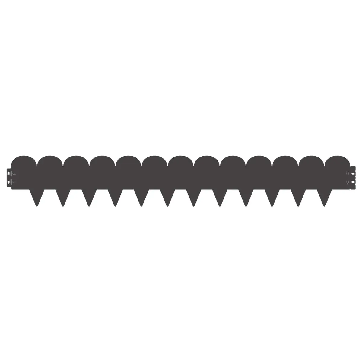 Garden Lawn Edging Steel Border 103x15cm Black