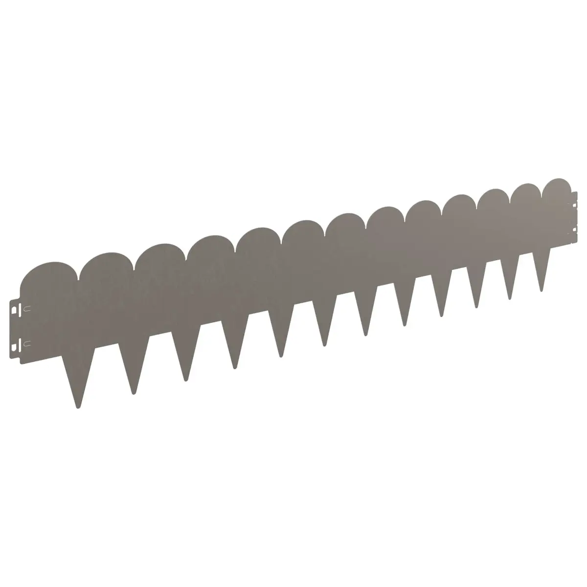Lawn Edging Steel Garden Border 10 Piece 103x20cm Sharp and Round Top Landscape