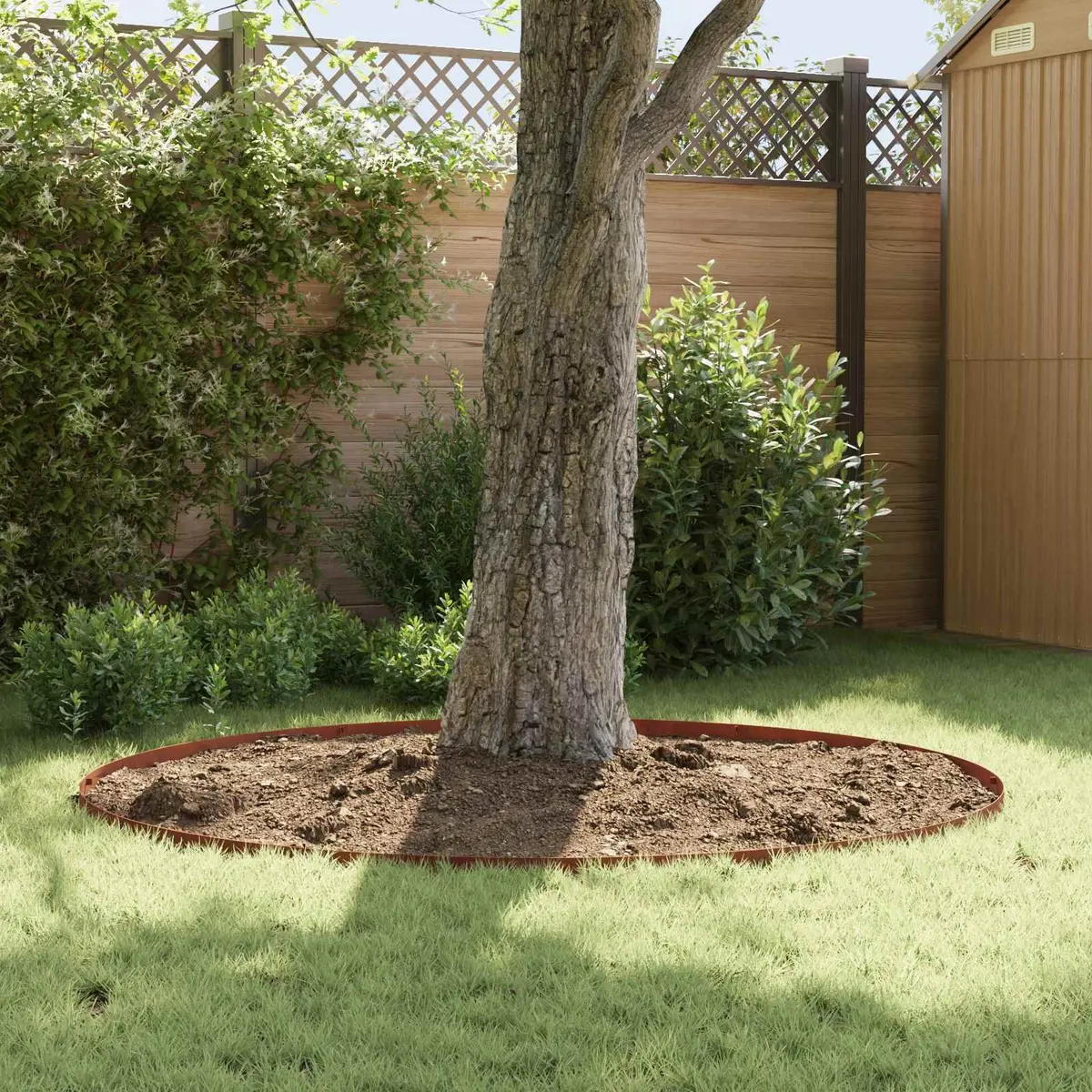 Flexible Steel Garden Edging 102cm Rusty Brown 20 Pieces