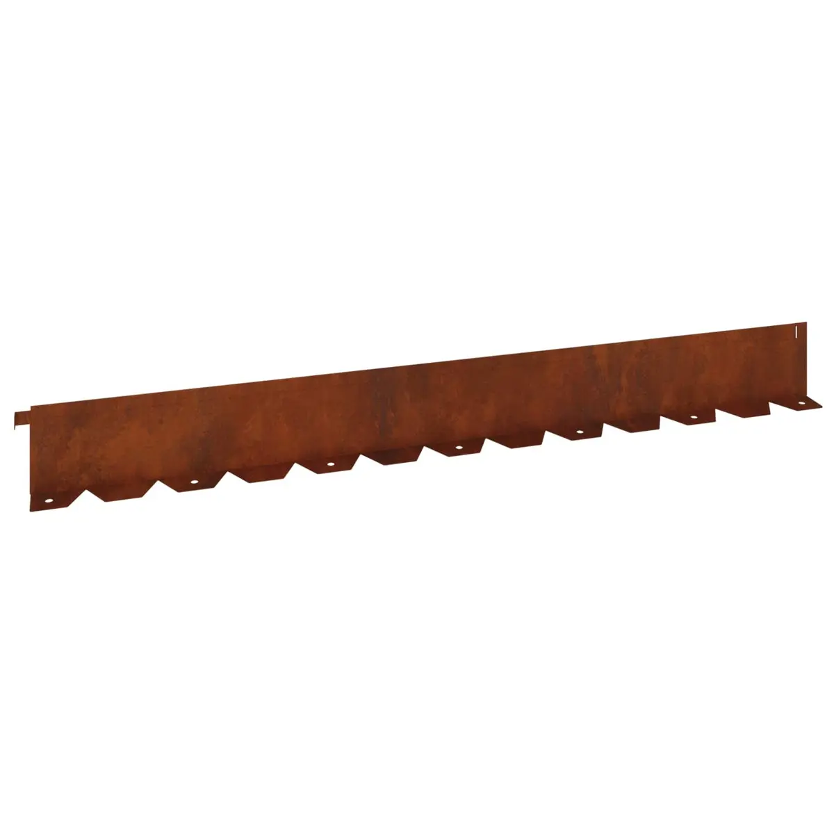 Steel Garden Edging Flexible Borders 102cm Rusty Brown 10 Pieces