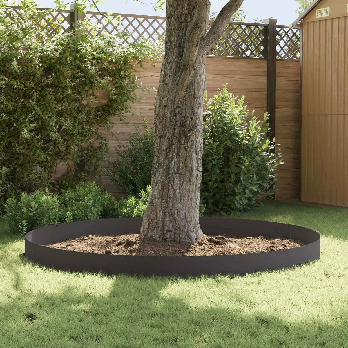 Steel Flexible Garden Edging Border 20 Piece Black Landscape Barrier