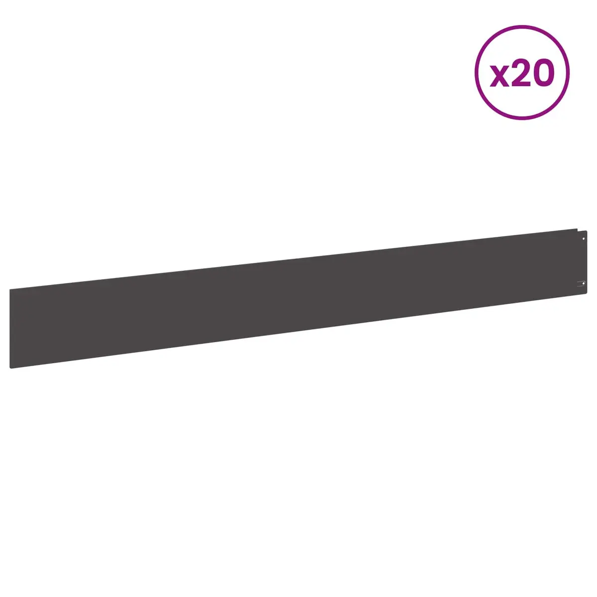 Garden Lawn Edging Steel Landscape Border 20 Pieces Black Modern Design Outdoor