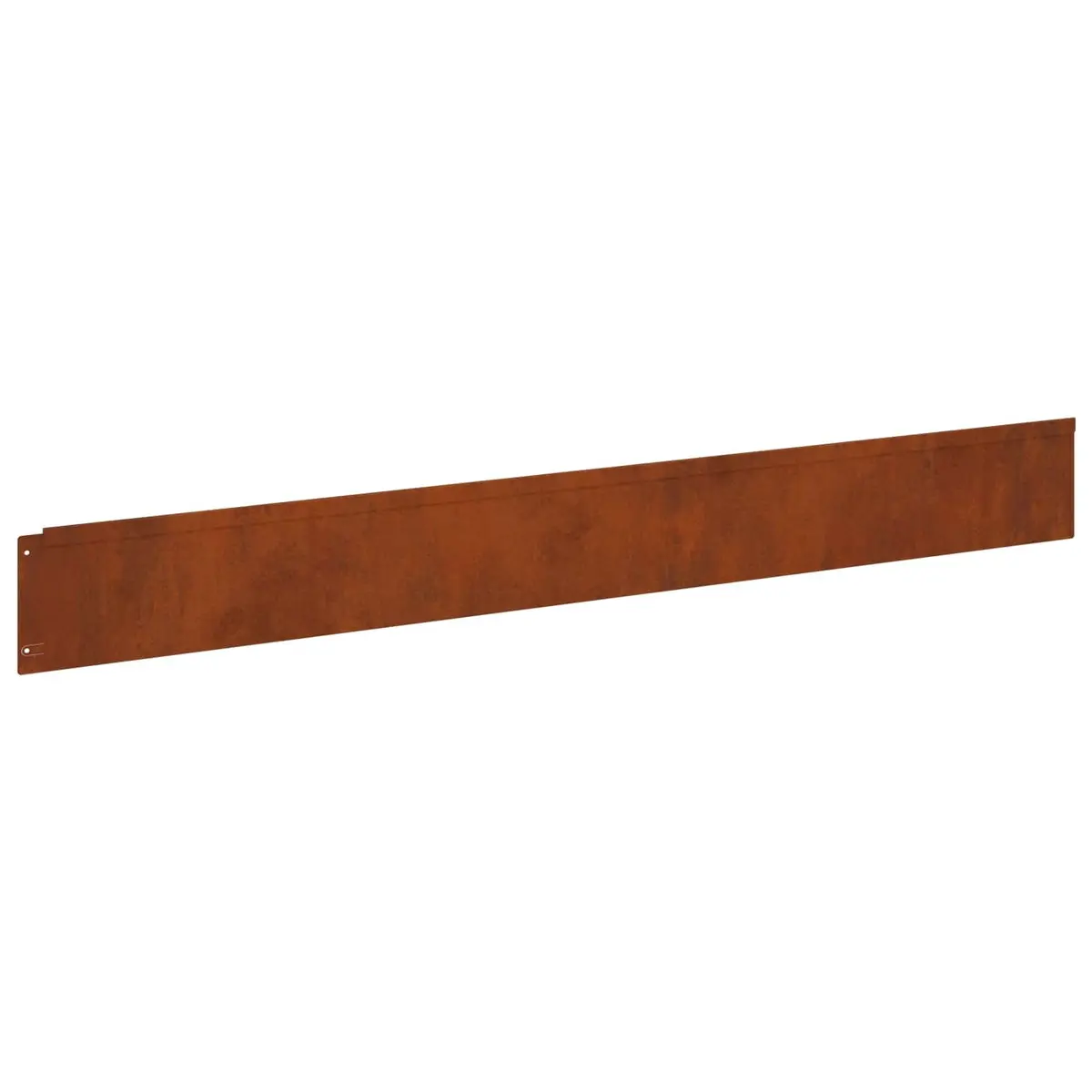 Steel Lawn Edging Top Fold Rusty 100x12cm 10 Piece Garden Border