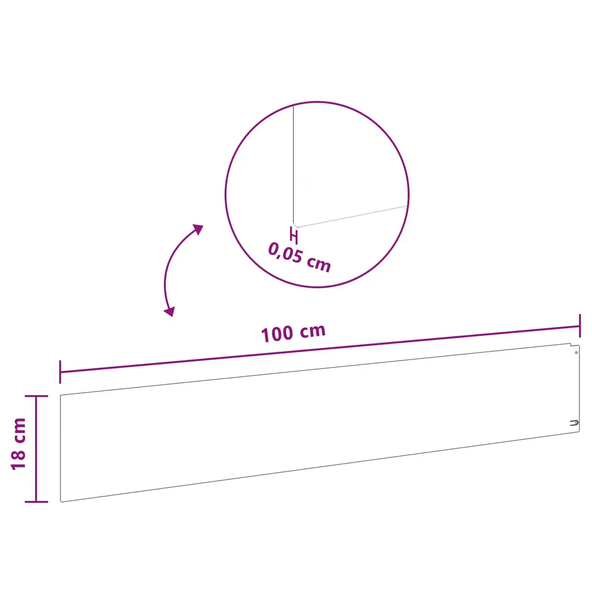 Garden Lawn Edging 10 Pieces Steel Black Border Landscape Barrier 100x18cm