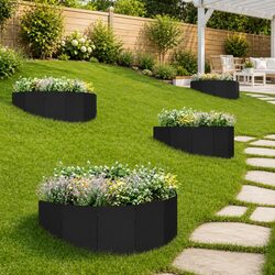 Friendly Lawn Edging - 4 Sections of Durable Steel