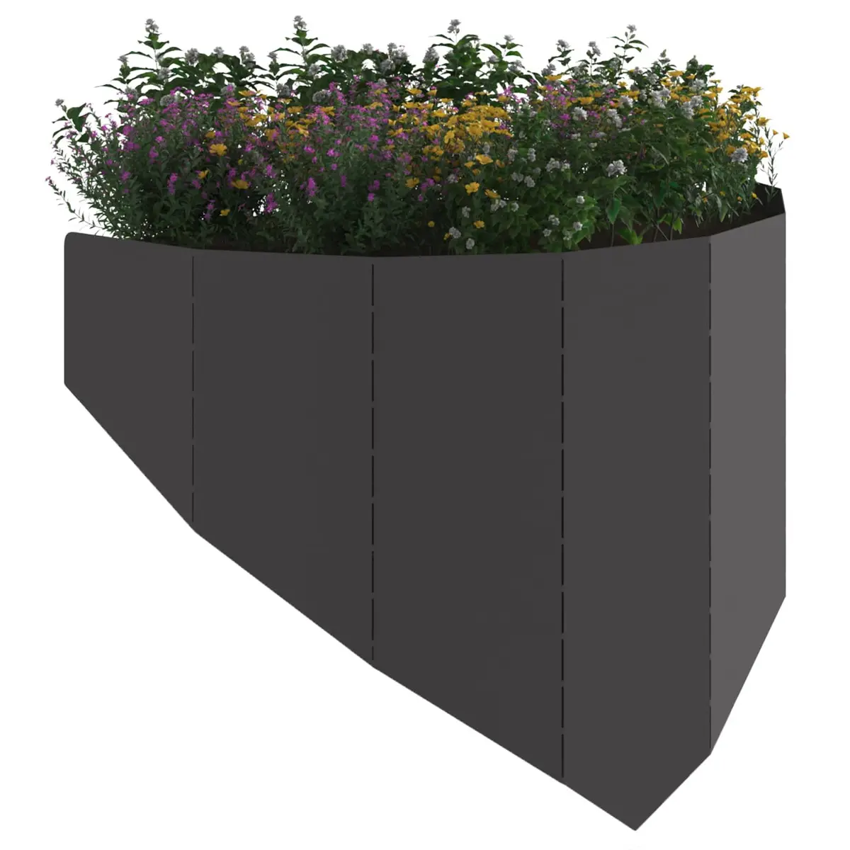 Garden Lawn Edging Steel Border Fencing 100 x 45 cm 4 Pieces
