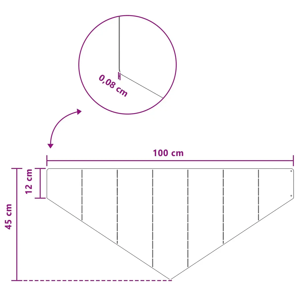 Garden Lawn Edging Steel Border Fencing 100 x 45 cm 4 Pieces
