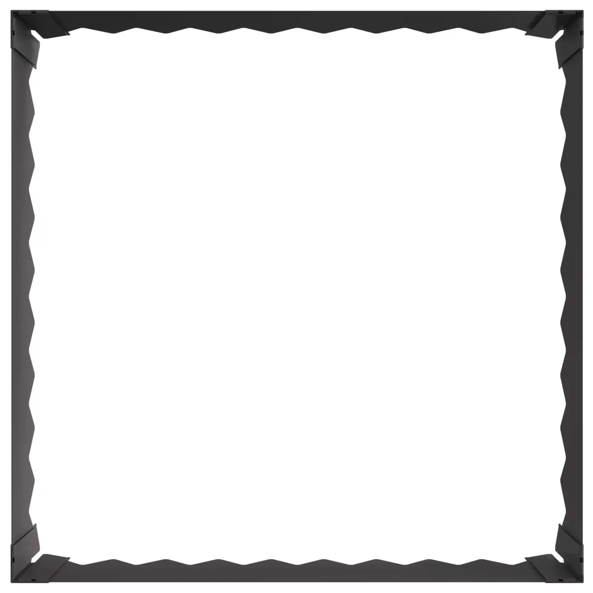 Steel Garden Lawn Edging Border 60x60x20cm Landscape Pathway Black