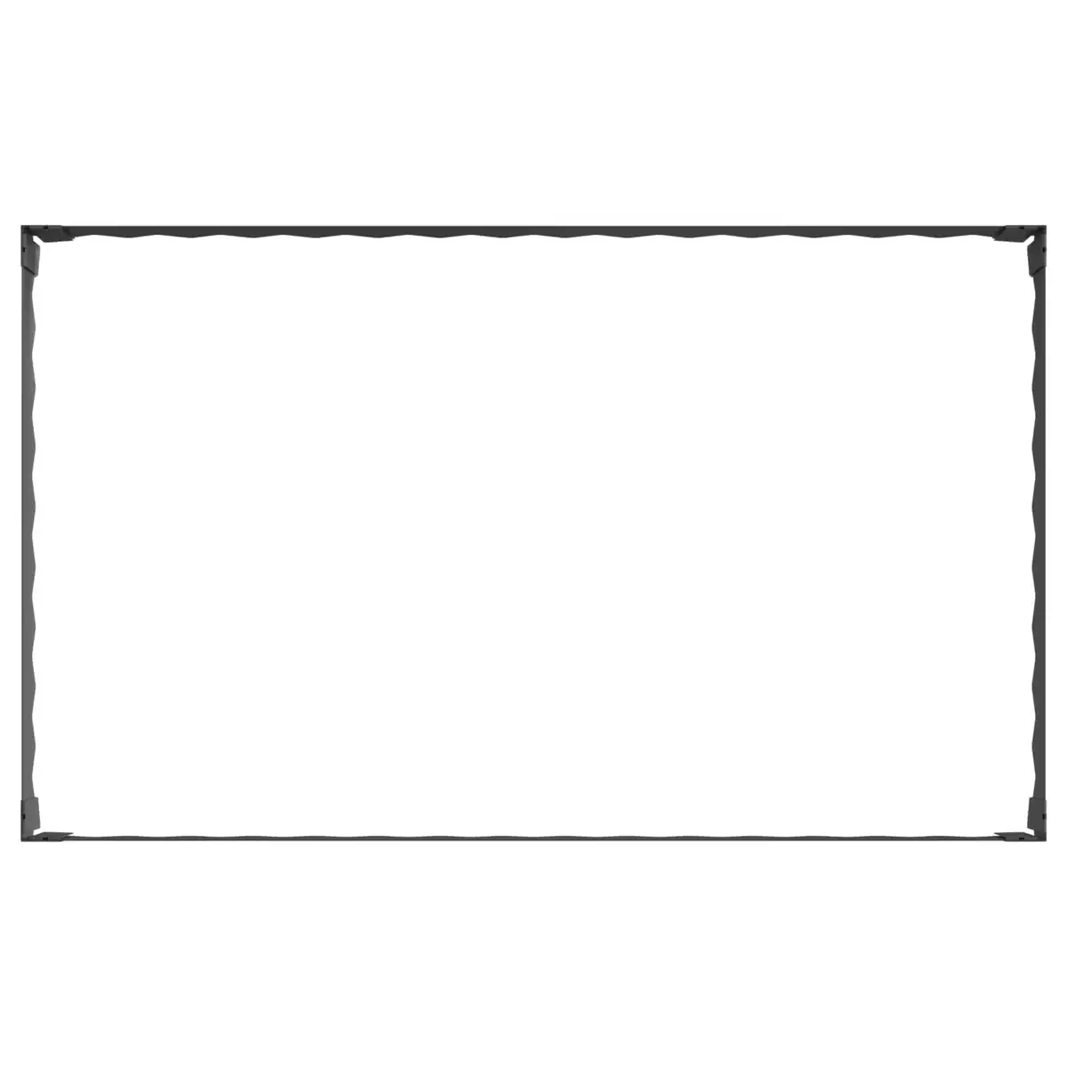 Garden Lawn Edging Border Steel Black 100x60x20cm 4 Pieces