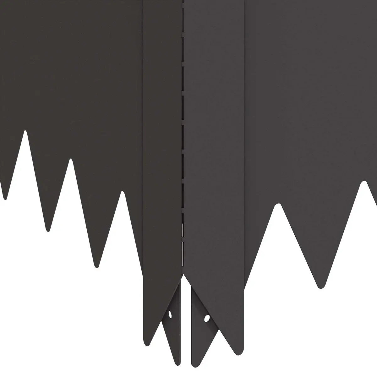 Garden Lawn Edging Steel Border 100x100x35cm Landscape Pathway Bed Divider Black