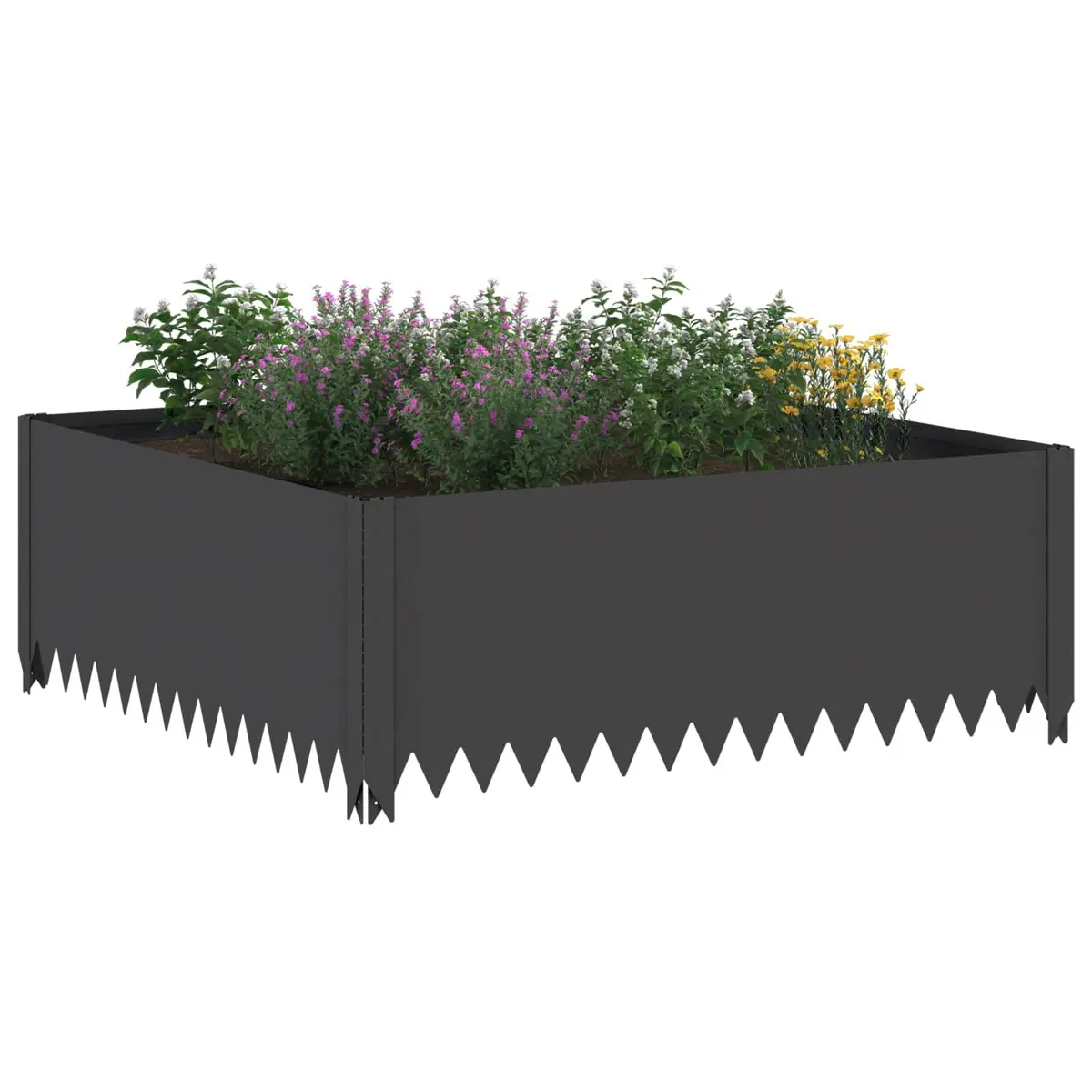 Garden Lawn Edging 4 Pack Steel Border Landscape Pathway Bed Edger Outdoor