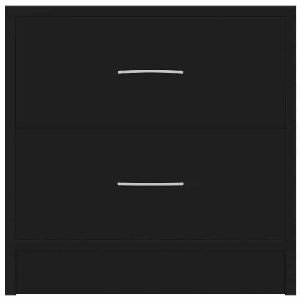 Bedside Cabinets 2 pcs Black 40x30x40 cm Engineered Wood Nightstand Drawers