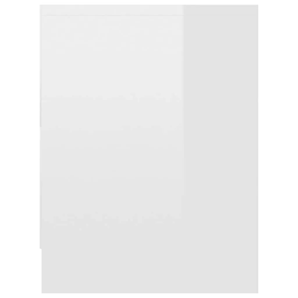 Bedside Cabinet White High Gloss 2 Drawer Nightstand Storage Chest Bedroom