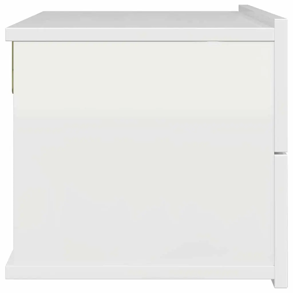 Bedside Cabinets High Gloss White 40x30x30 cm Set of 2 Nightstand Storage Drawers