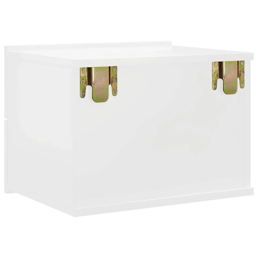 Bedside Cabinets High Gloss White 40x30x30 cm Set of 2 Nightstand Storage Drawers