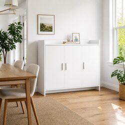 Friendly White Sideboard for Your Dining Room Needs