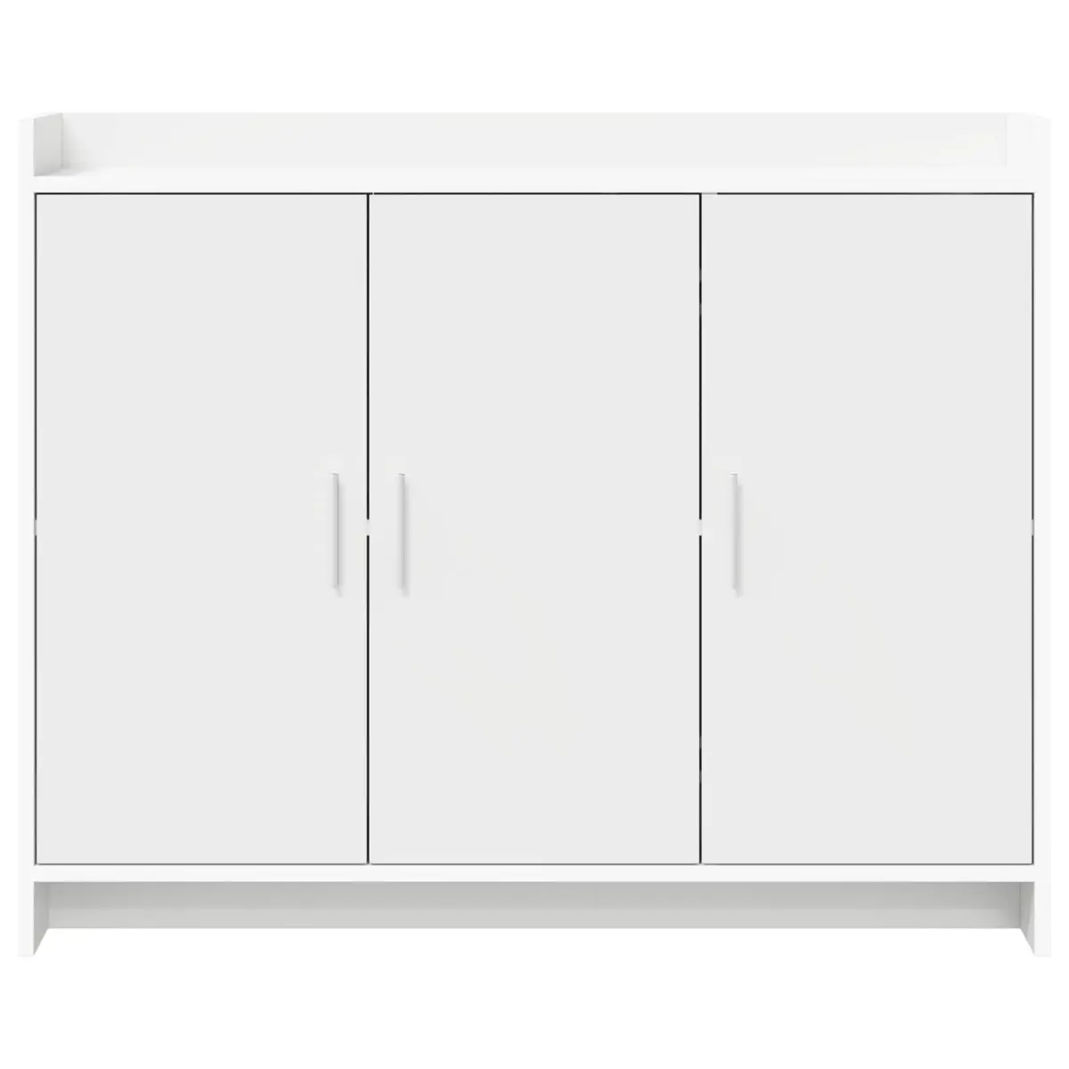 Sideboard White Engineered Wood 98.5 x 33 x 80 cm Storage Cabinet