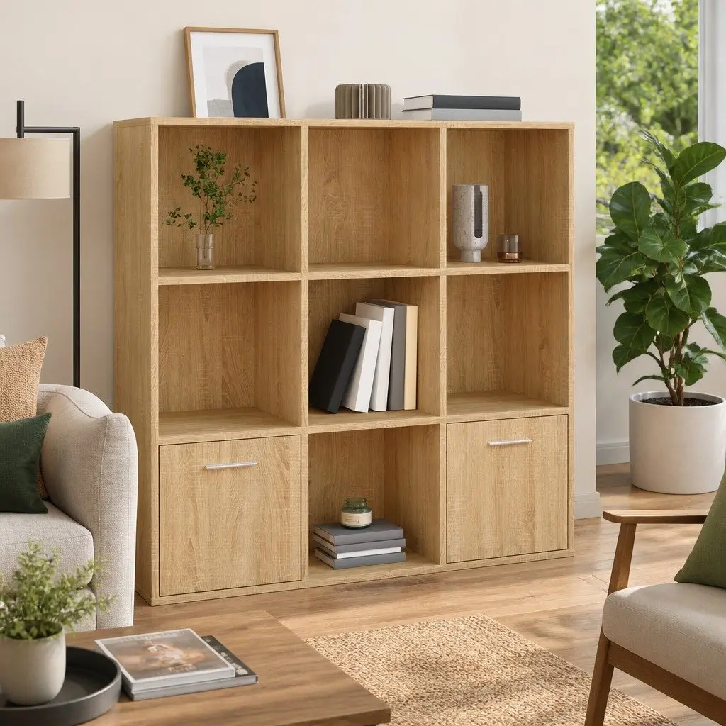 Book Cabinet with Ample Storage and 2 Doors