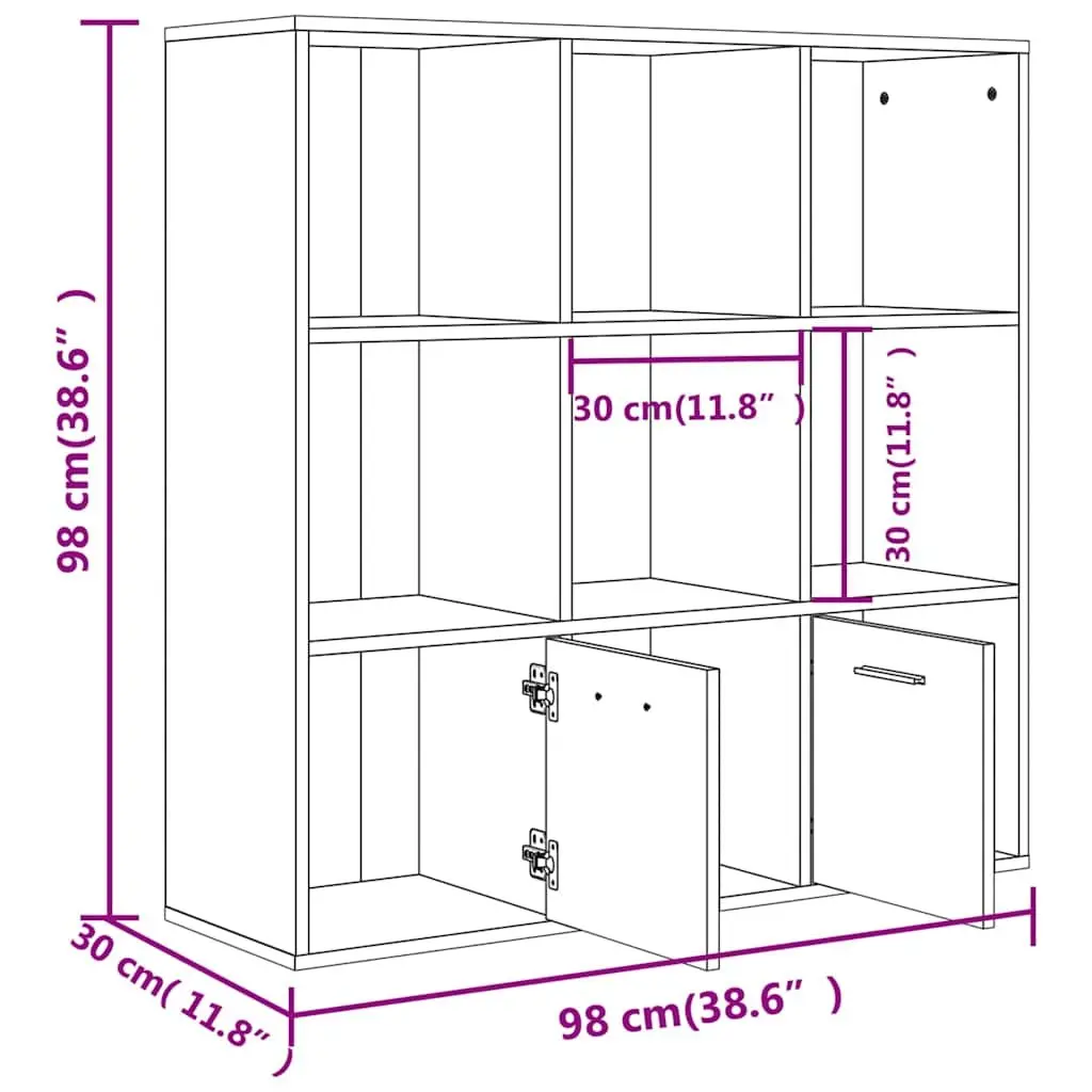 Book Cabinet with Ample Storage and 2 Doors