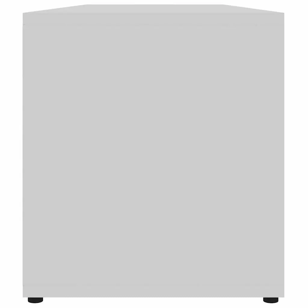 TV Cabinet Modern White Engineered Wood Media Storage Unit 120 x 34 x 37 cm