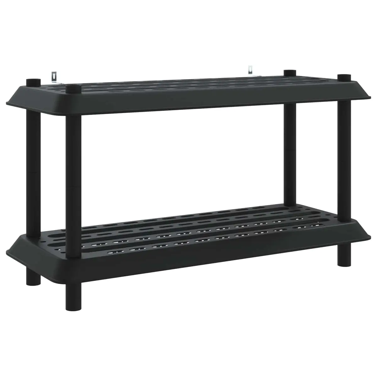 2-Tier Shelving Unit Anthracite 100 x 40 x 55.5 cm Storage Organizer