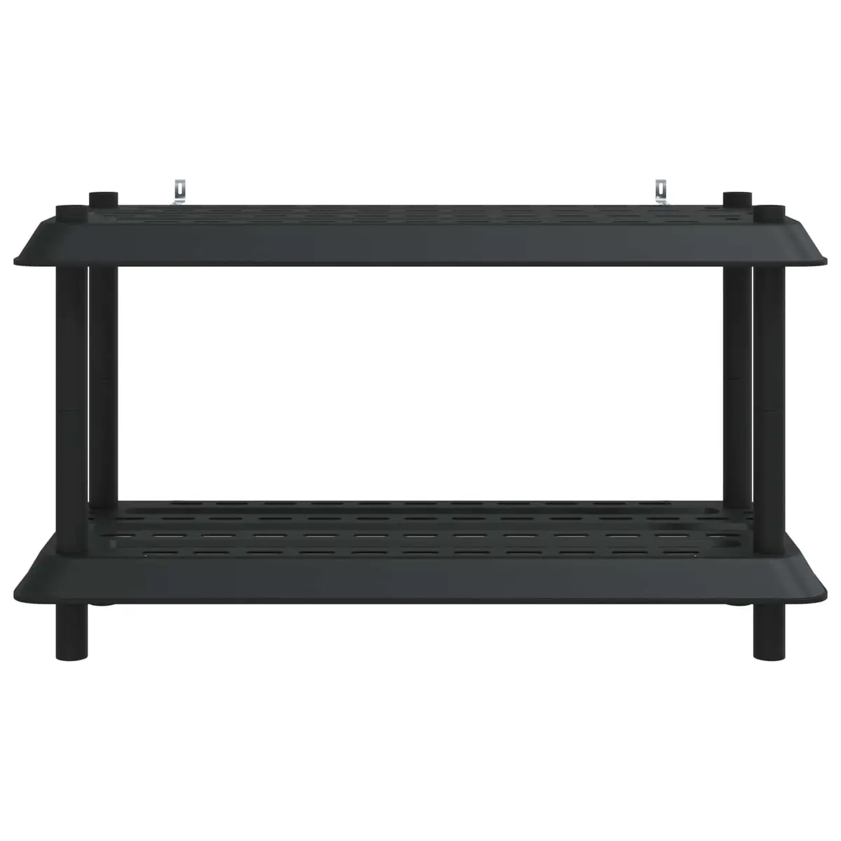 2-Tier Shelving Unit Anthracite 100 x 40 x 55.5 cm Storage Organizer