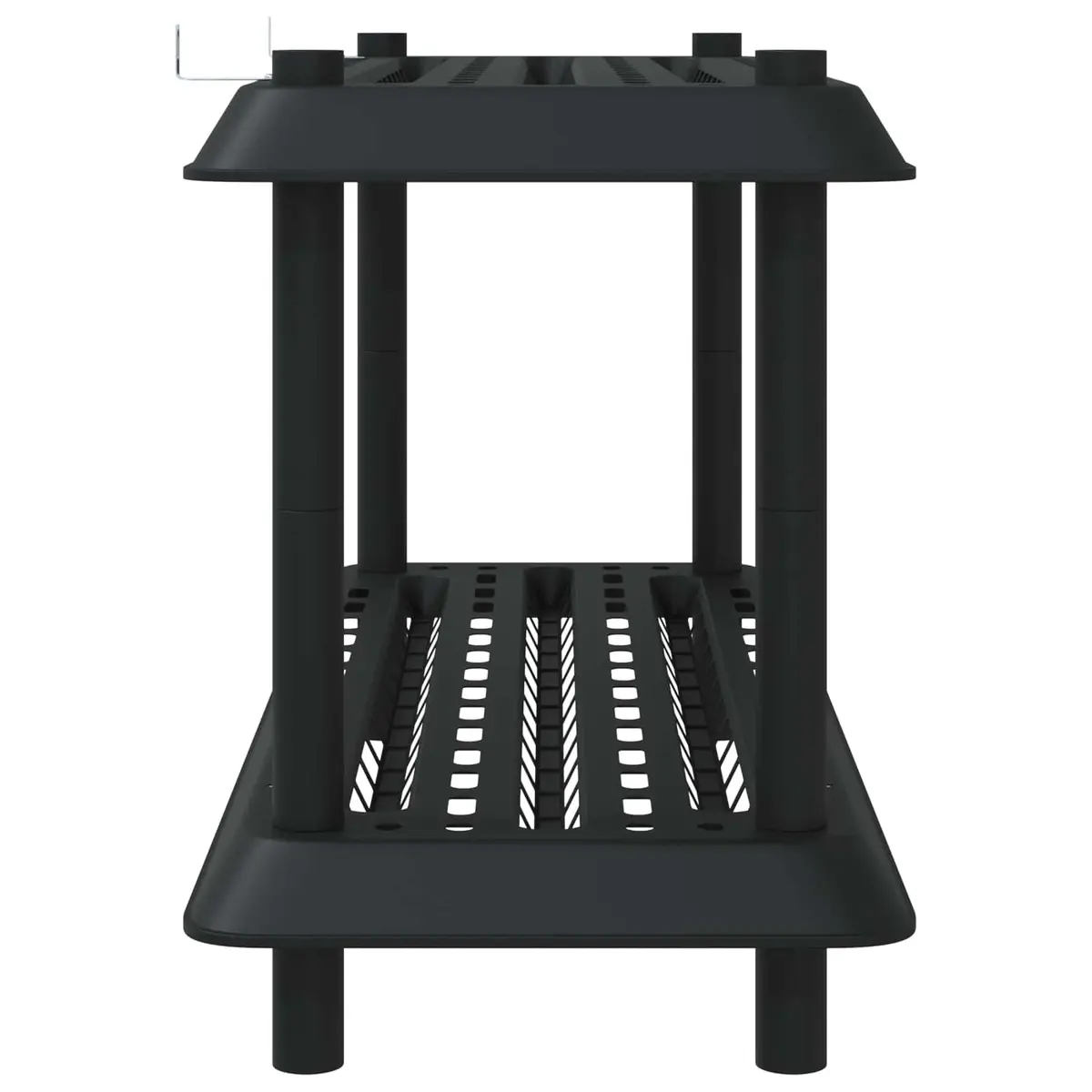 2-Tier Shelving Unit Anthracite 100 x 40 x 55.5 cm Storage Organizer