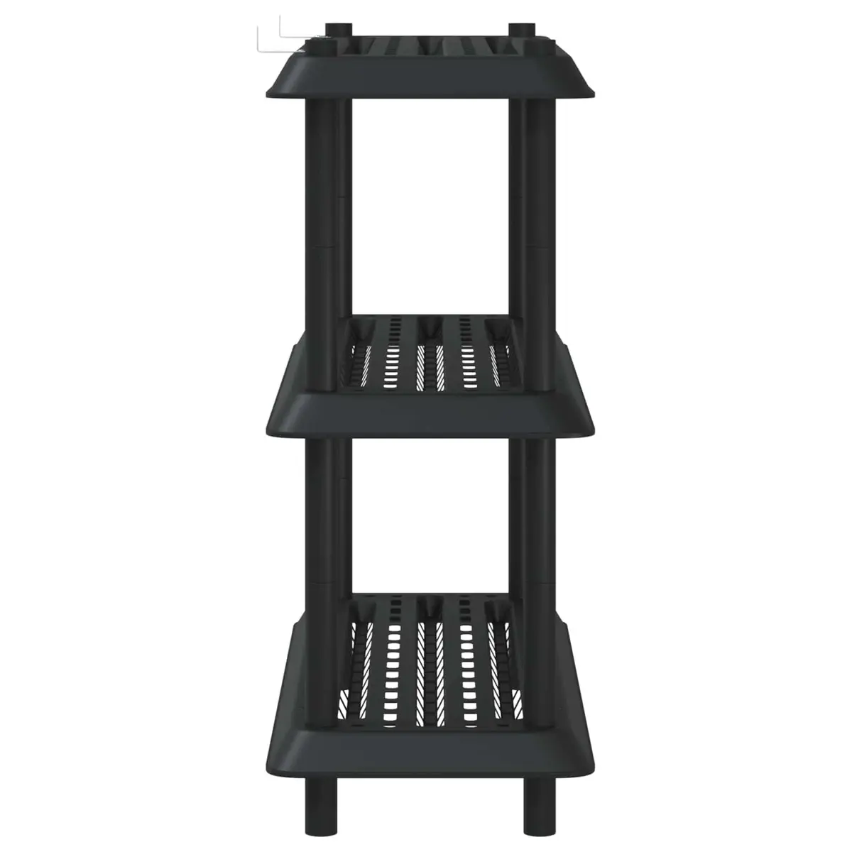 3-Tier Shelving Unit Indoor Outdoor Storage Anthracite 100x40x96cm