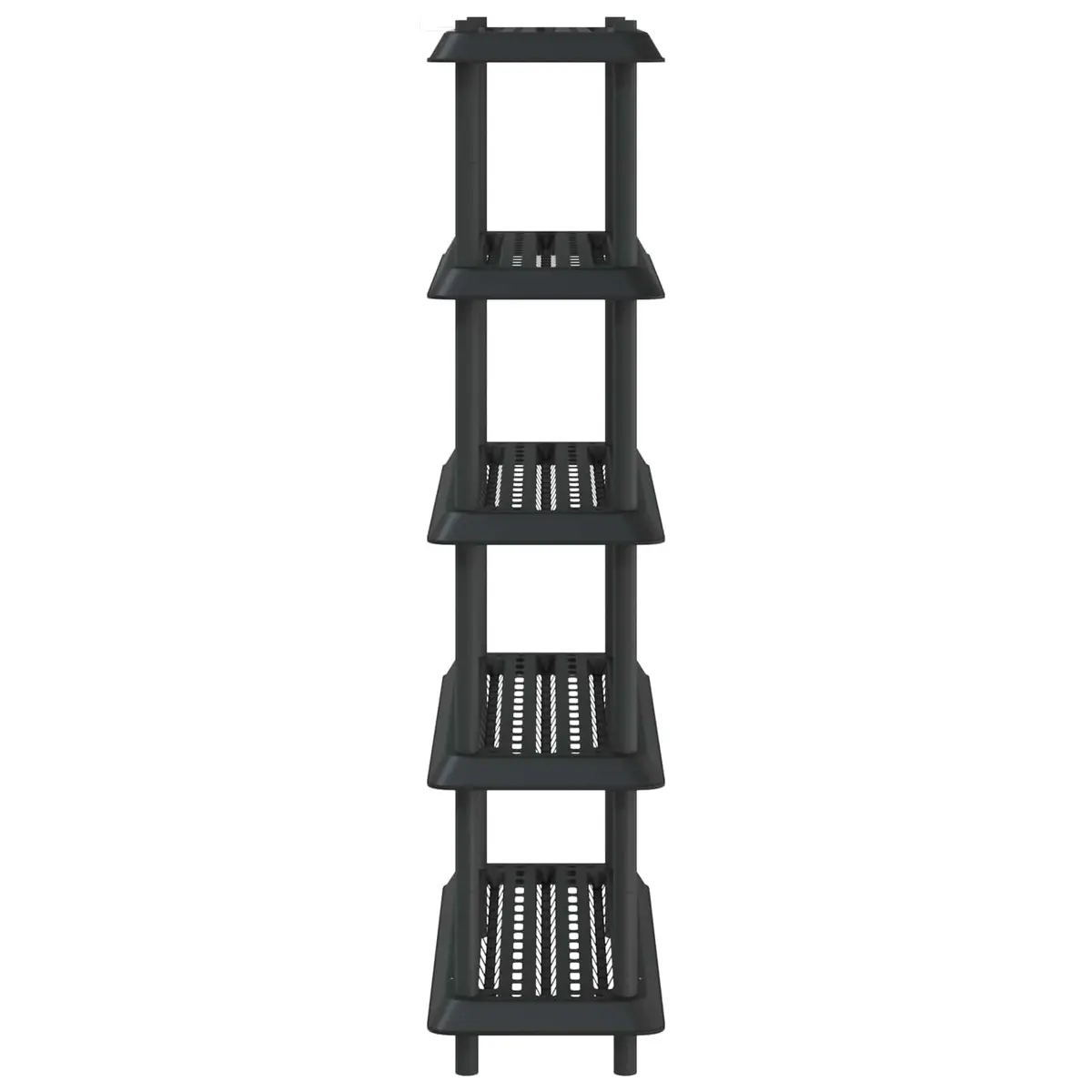 5 Tier Storage Rack Organizer Durable PP Construction Anthracite 100 x 40 x 177 cm