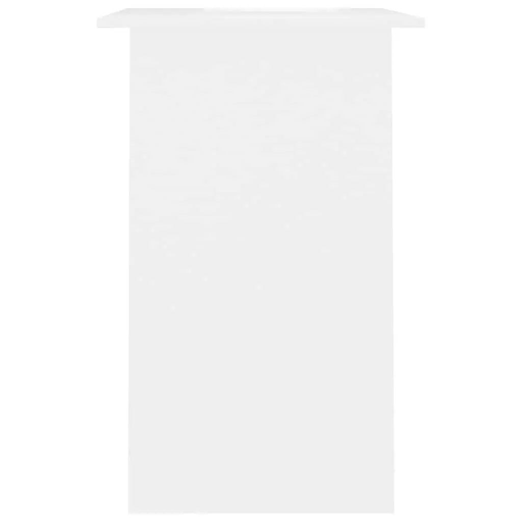 White Computer Desk Compact 90cm Workstation with Storage Shelf