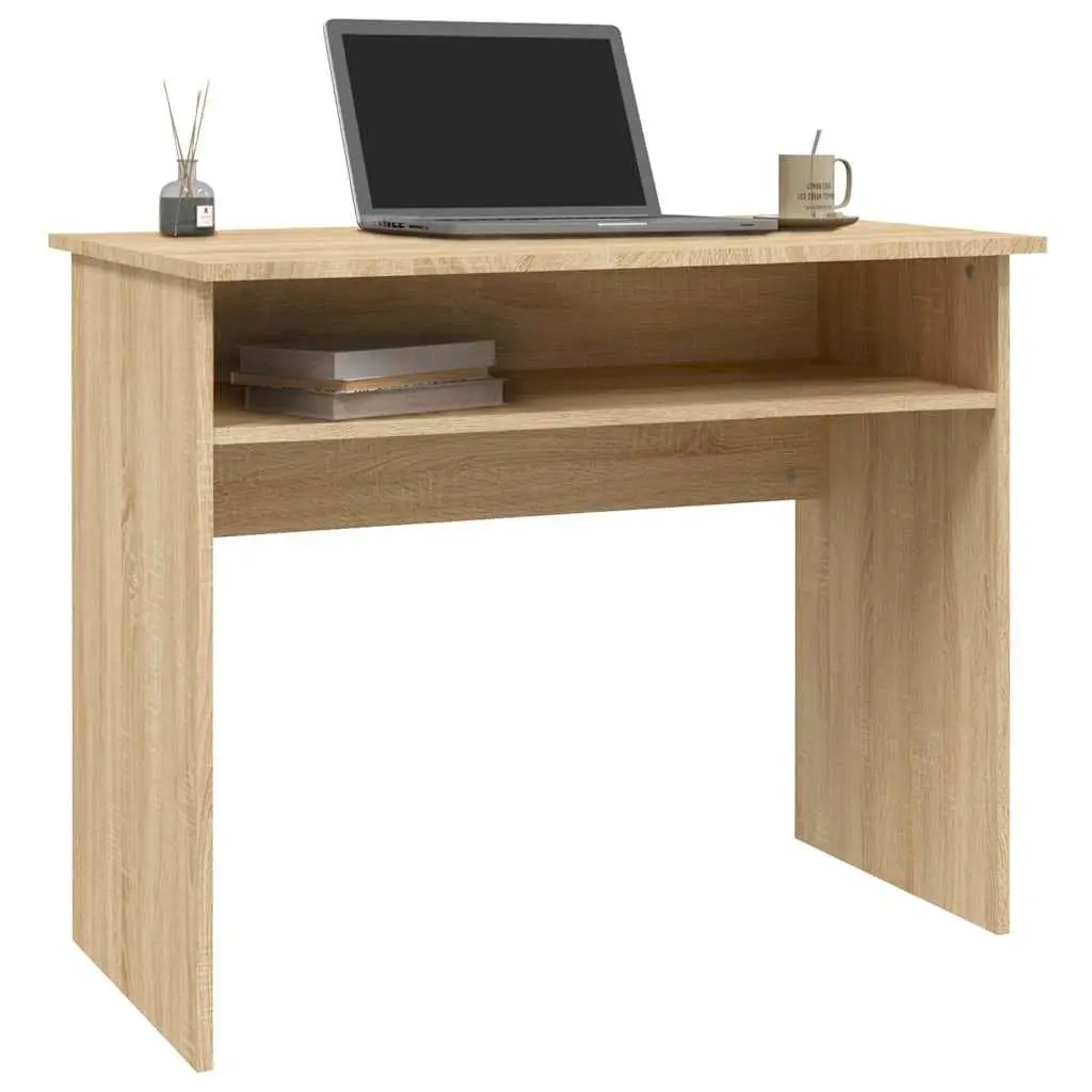 Desk Sonoma Oak 90x50x74cm Engineered Wood Brown Office Study Computer