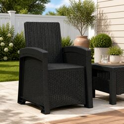 Reclining Outdoor Garden Chair Anthracite Adjustable Backrest Patio Seating