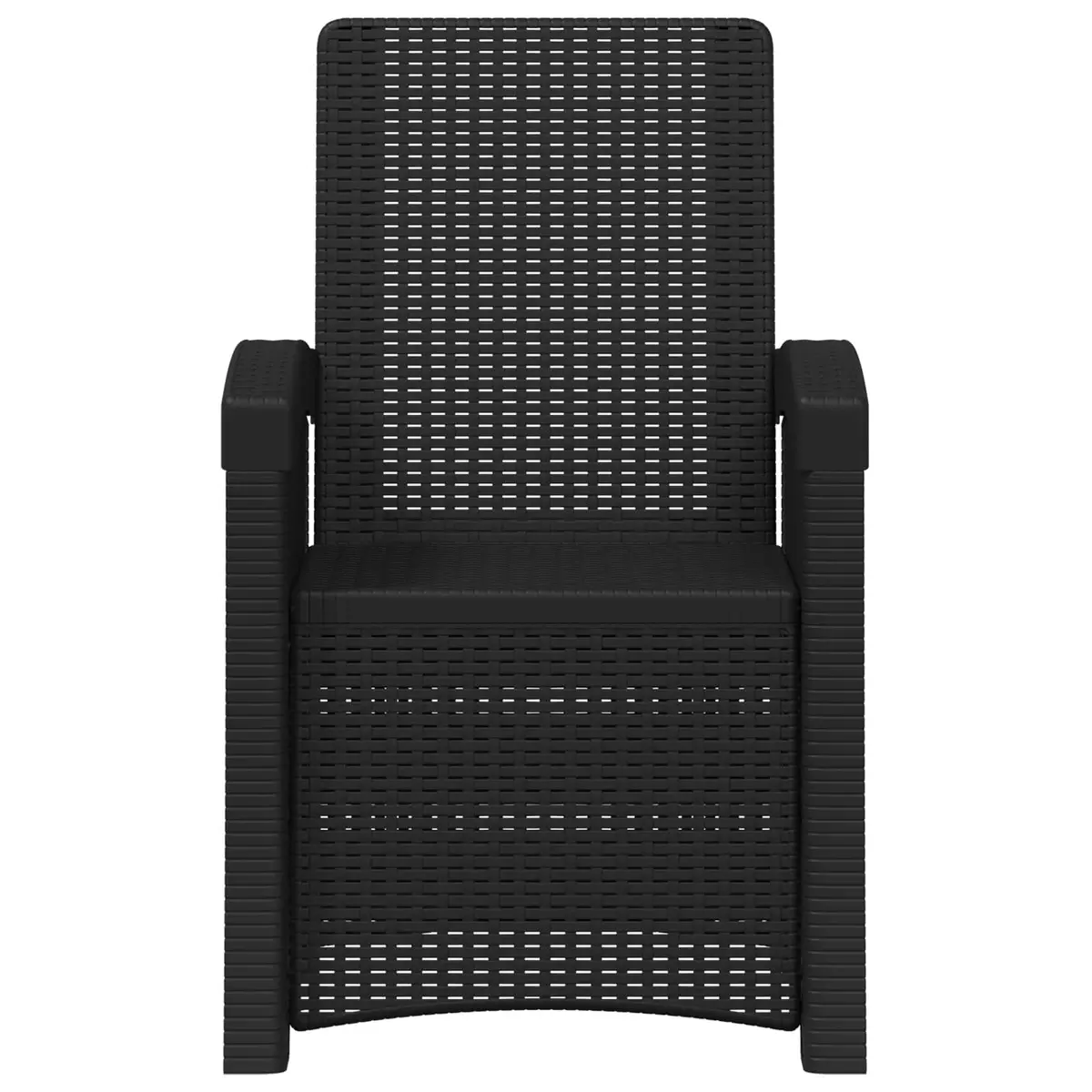 Reclining Garden Chair Adjustable Backrest Anthracite
