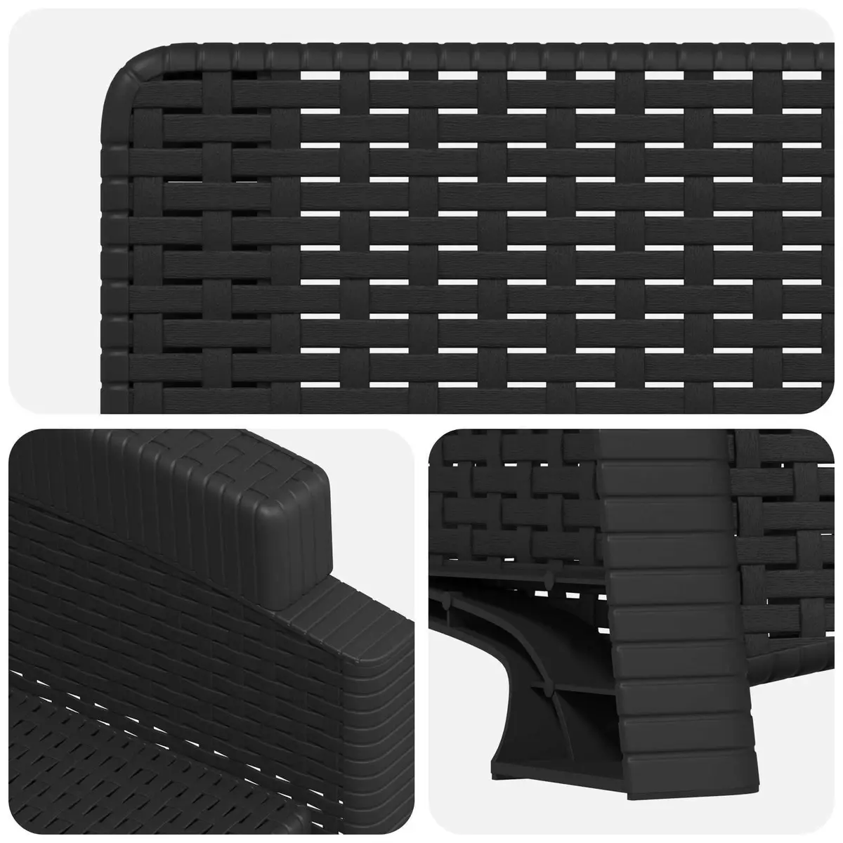 Reclining Garden Chair Adjustable Backrest Anthracite
