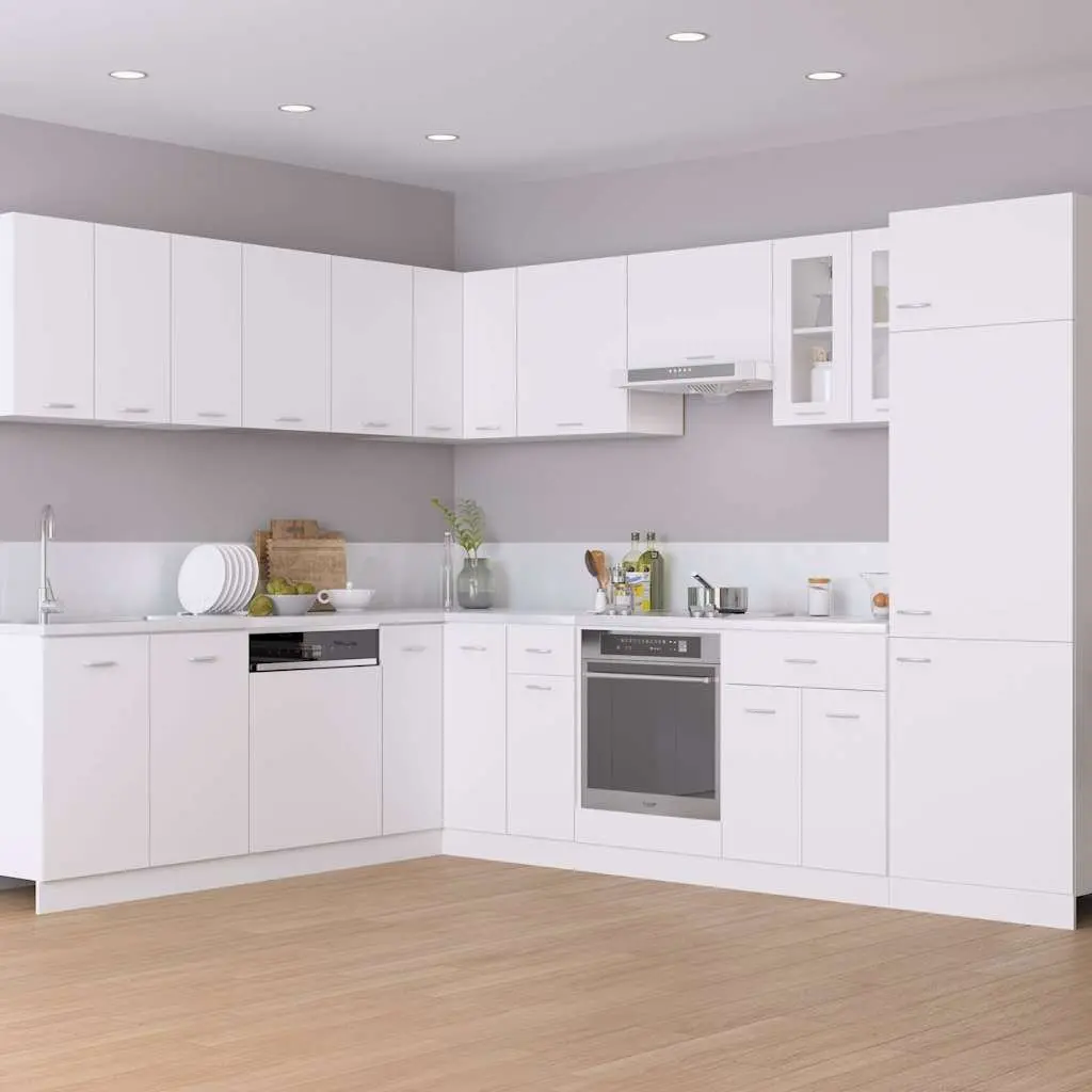 Sink Bottom Kitchen Cabinet White Engineered Wood 80cm Wide