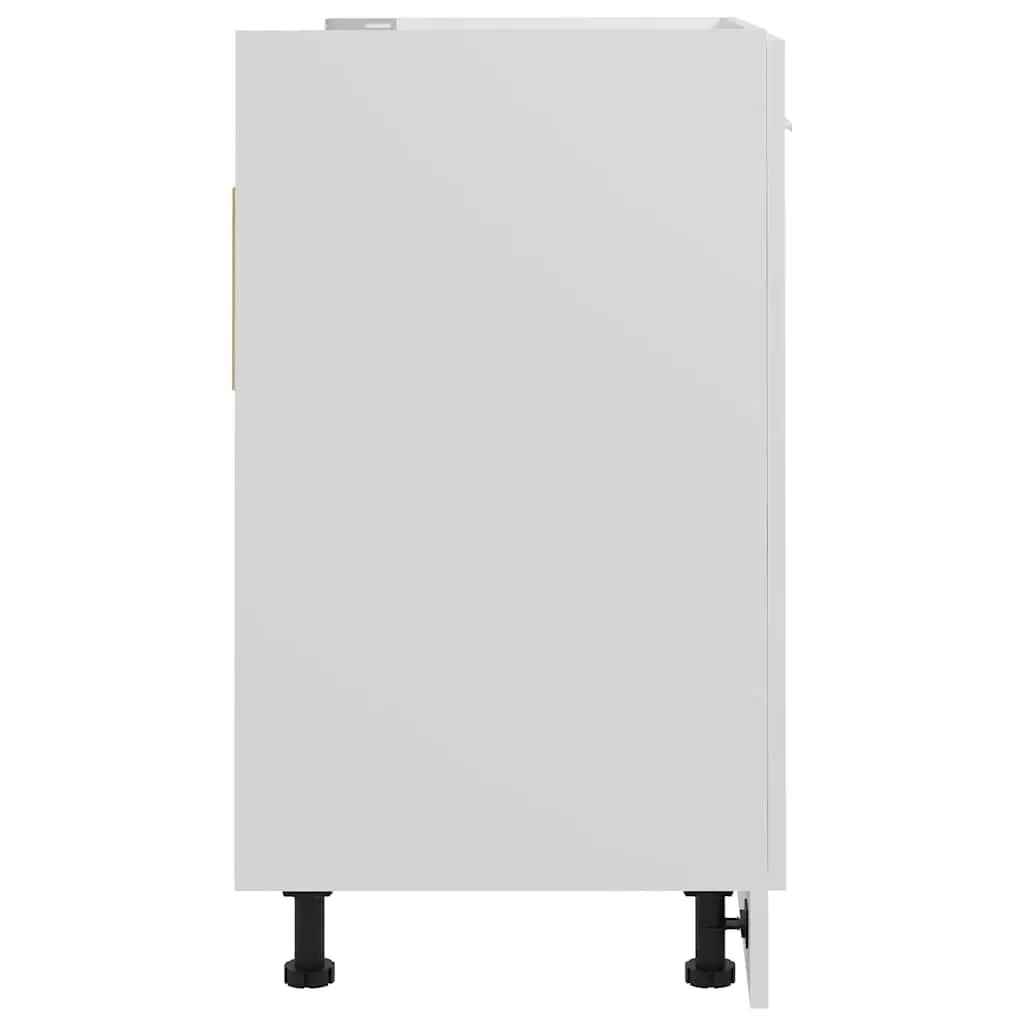 Sink Bottom Kitchen Cabinet White Engineered Wood 80cm Wide
