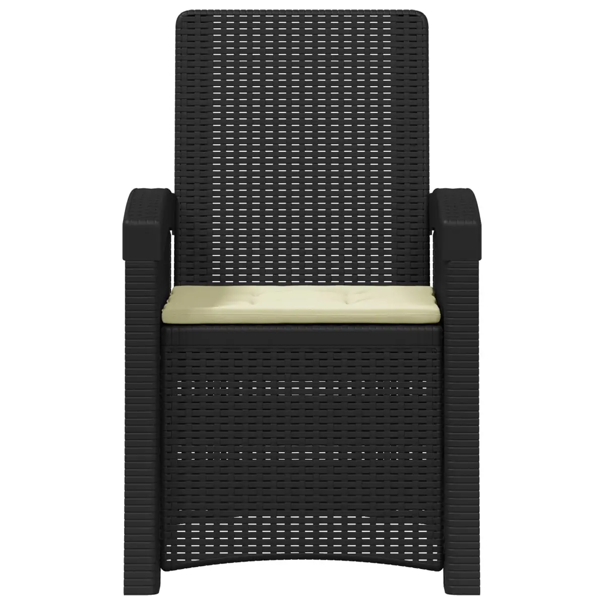 Reclining Outdoor Chair Anthracite Cream Garden Patio Seating Adjustable