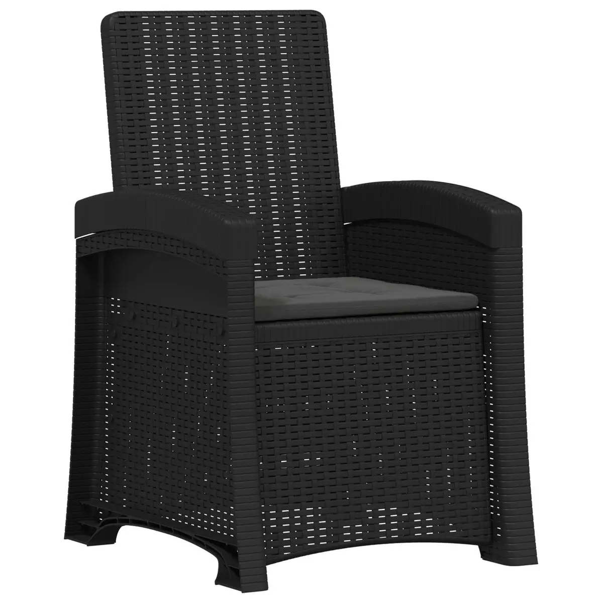 Reclining Garden Chair Adjustable Backrest Anthracite