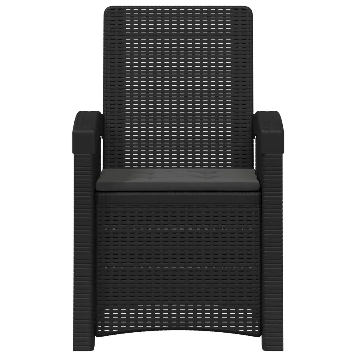 Reclining Garden Chair Adjustable Backrest Anthracite