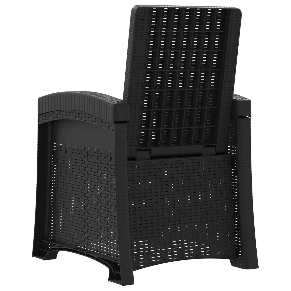 Reclining Garden Chair Adjustable Backrest Anthracite