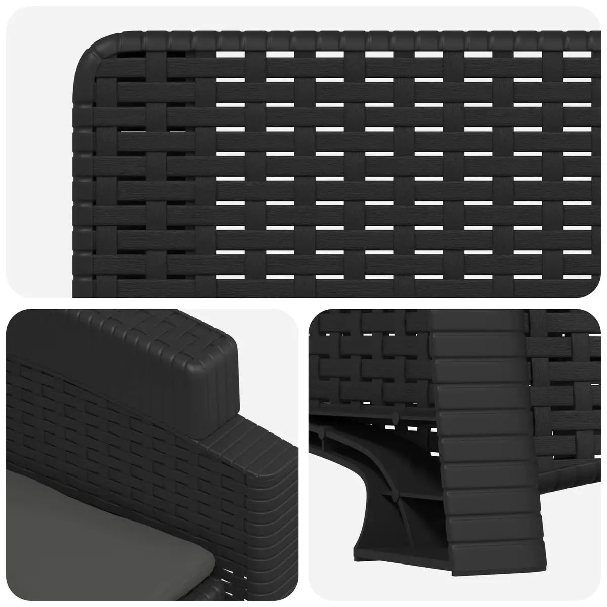 Reclining Garden Chair Adjustable Backrest Anthracite