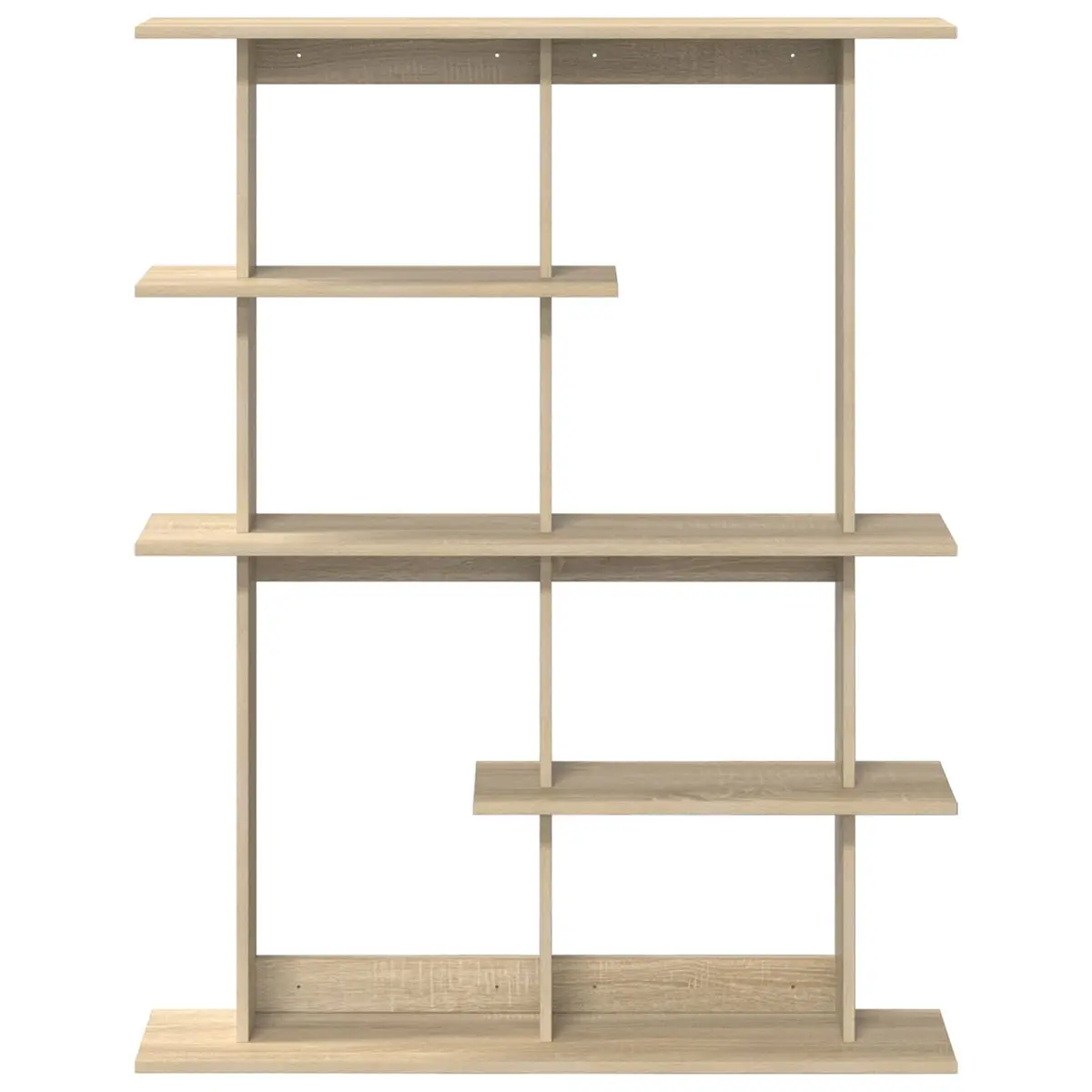 Wall Shelf Unit Brown Engineered Wood Vertical Storage Organizer 102 x 20 x 130 cm