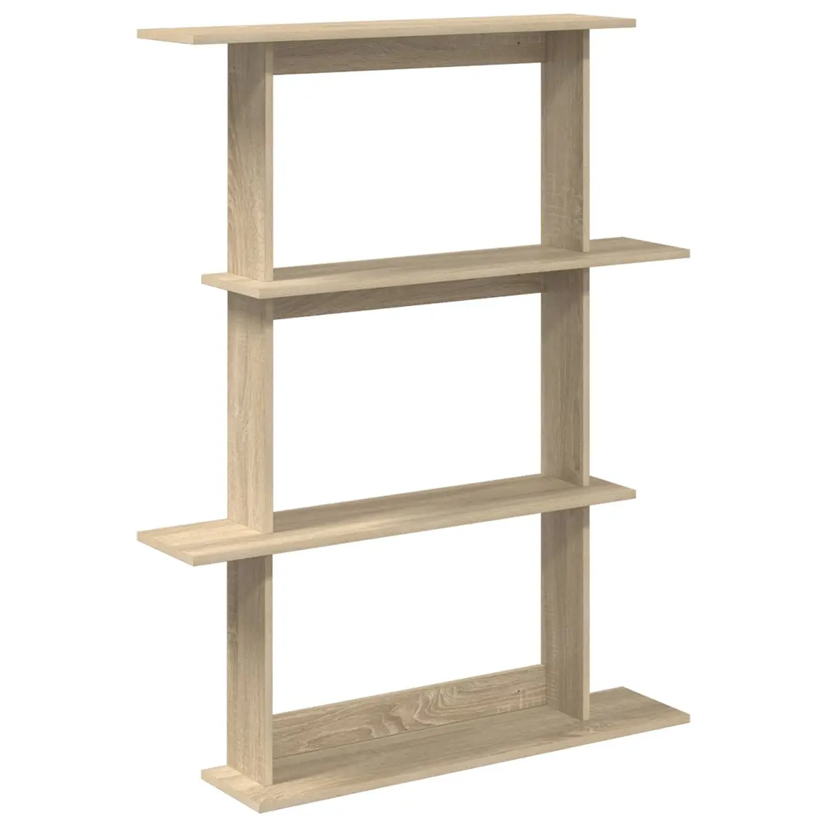 Engineered Wood Wall Shelf Organizer Brown 100x20x126cm