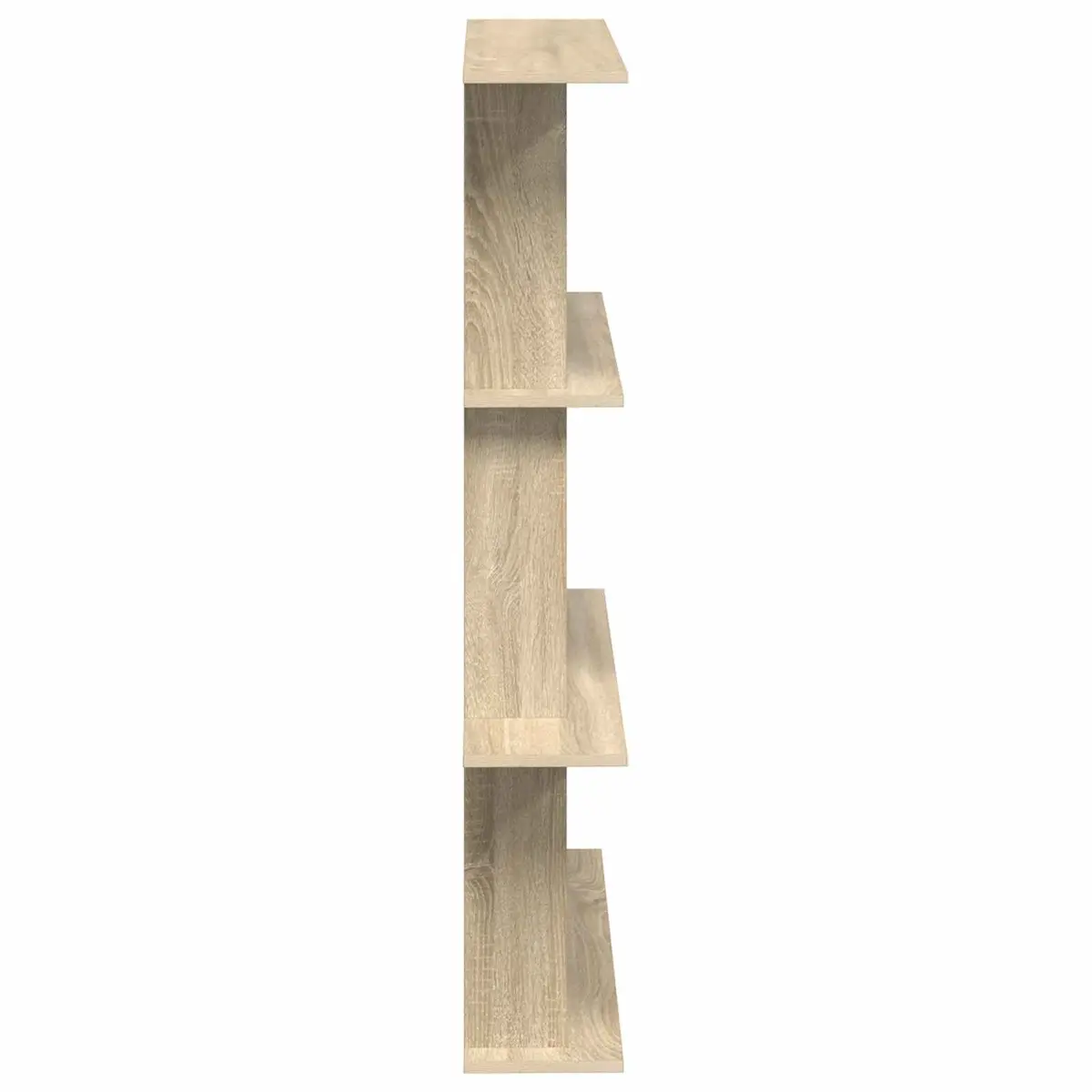 Engineered Wood Wall Shelf Organizer Brown 100x20x126cm
