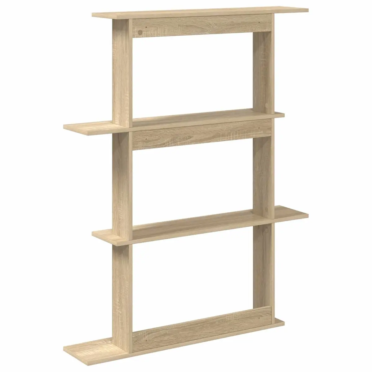 Engineered Wood Wall Shelf Organizer Brown 100x20x126cm