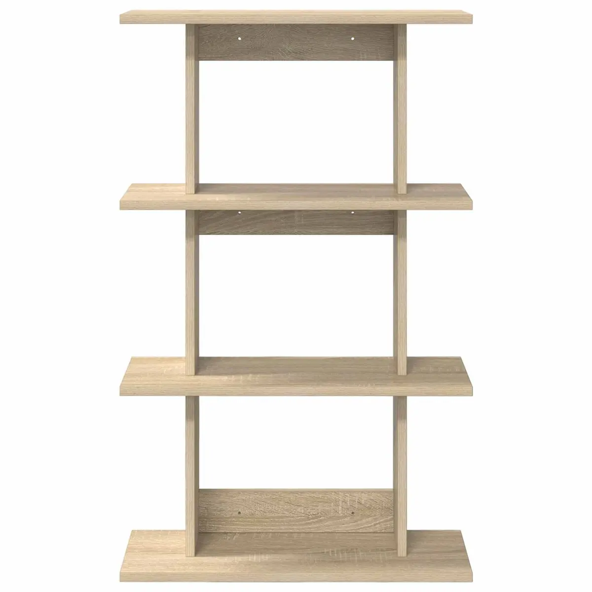 Wall Shelf Wall-Mounted Brown Sonoma Oak Storage Shelving Display Unit 56 x 20 x 90 cm