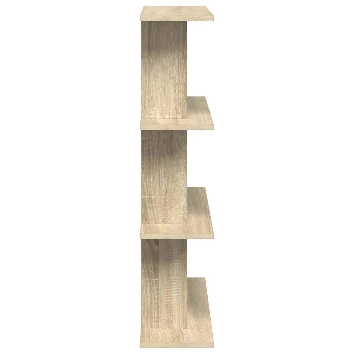 Wall Shelf Wall-Mounted Brown Sonoma Oak Storage Shelving Display Unit 56 x 20 x 90 cm