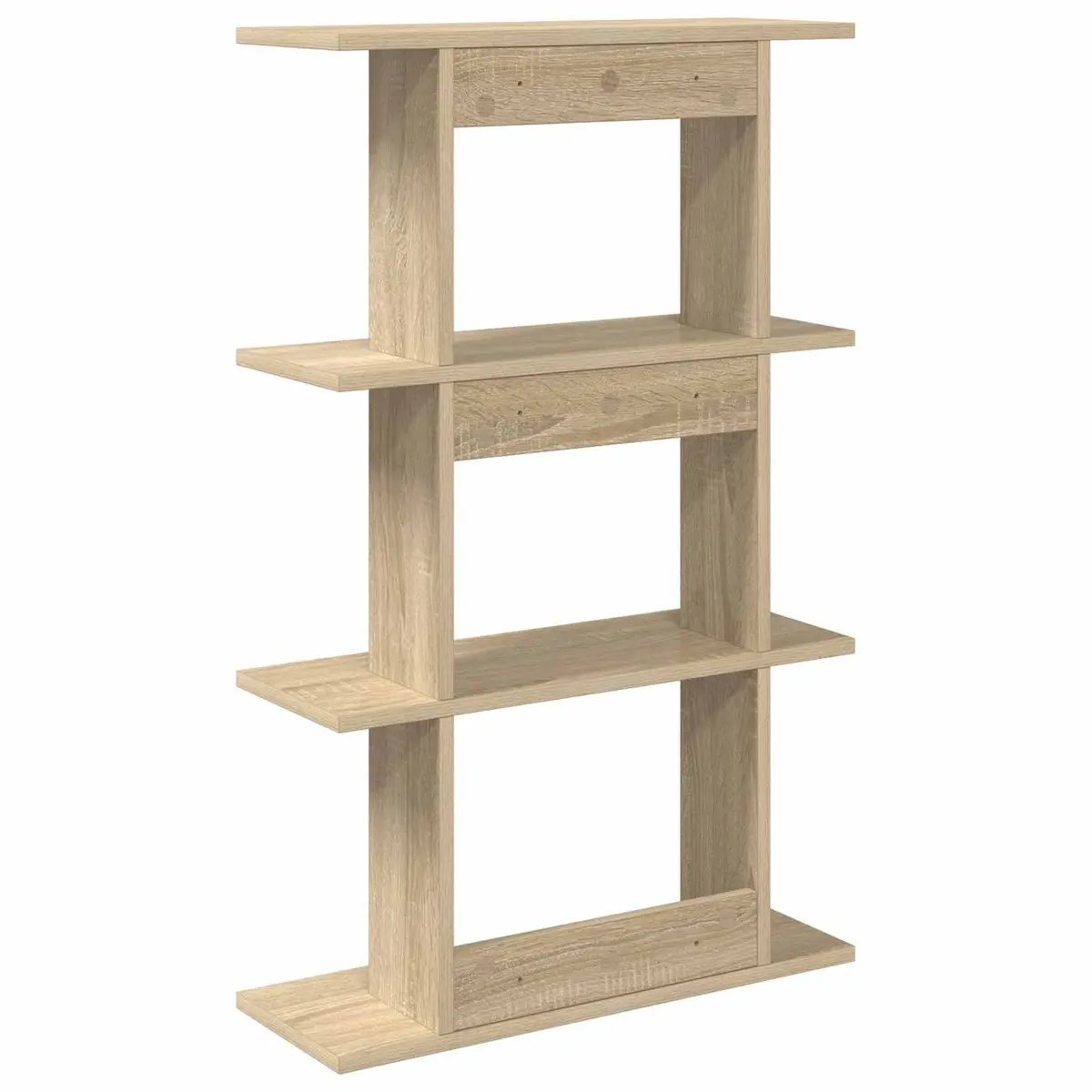 Wall Shelf Wall-Mounted Brown Sonoma Oak Storage Shelving Display Unit 56 x 20 x 90 cm