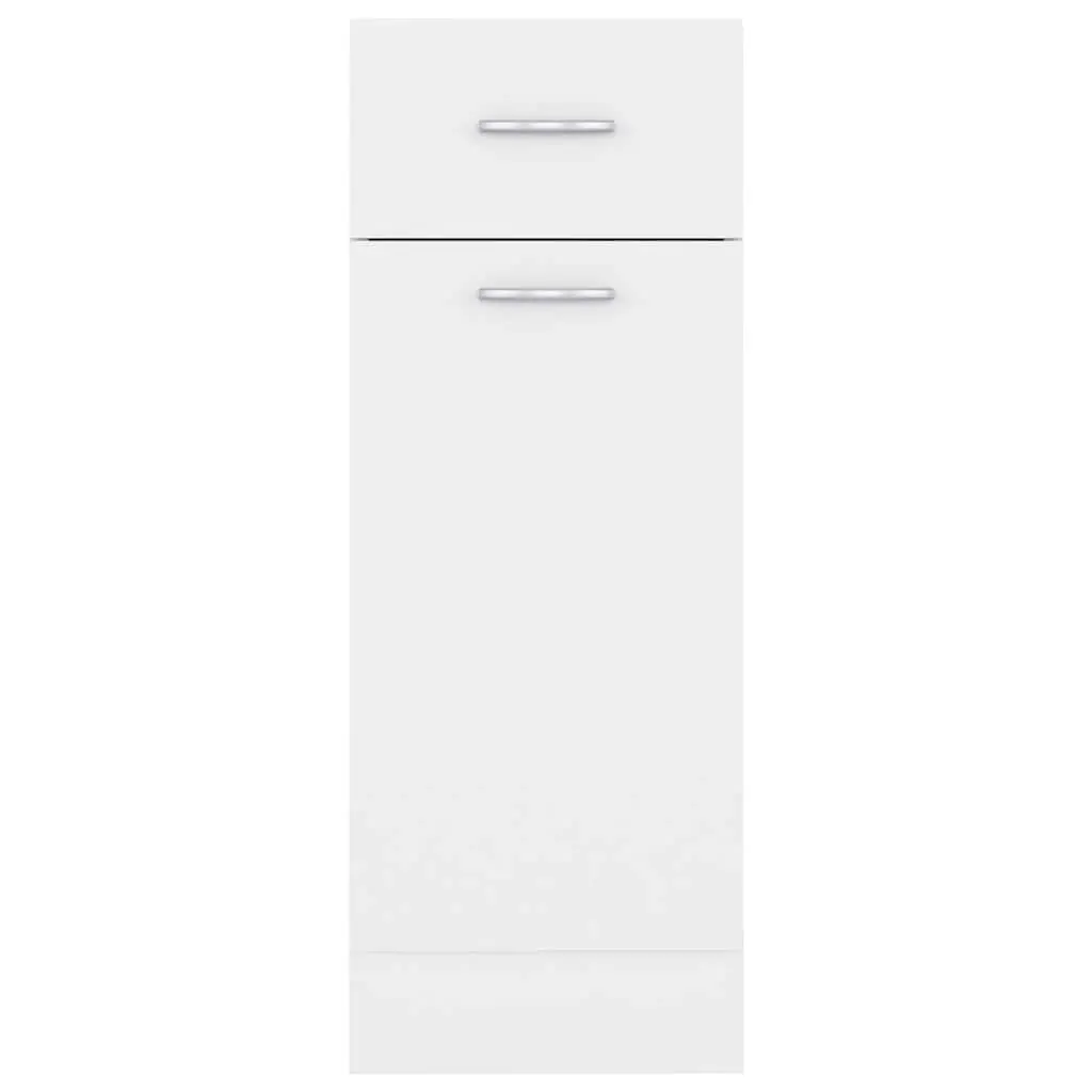 Drawer Cabinet White Compact Storage 46x30x81.5cm Modern