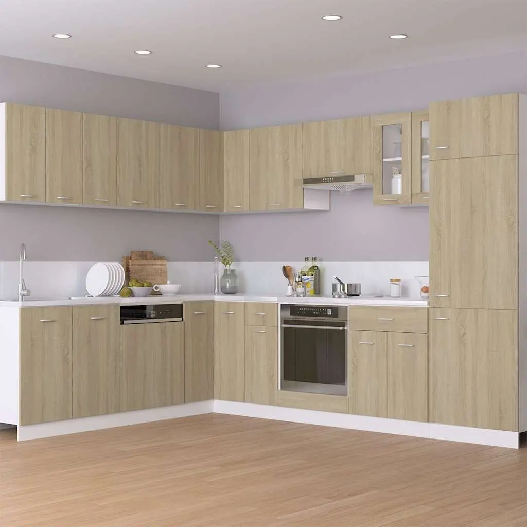 Cabinet Kitchen Storage Drawer Bottom Brown Engineered Wood 30W x 46D x 81.5H cm